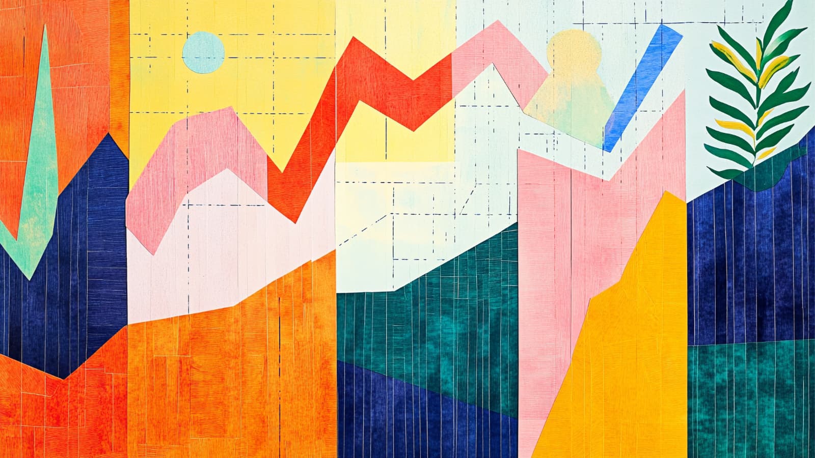 Stock chart abstract visualization